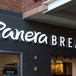 Panera Bread is an American chain store of bakery-café fast food restaurants with over 2,000 locations, all of which are in the United States and Canada. Taken at Durham, NC USA on October 26, 2023